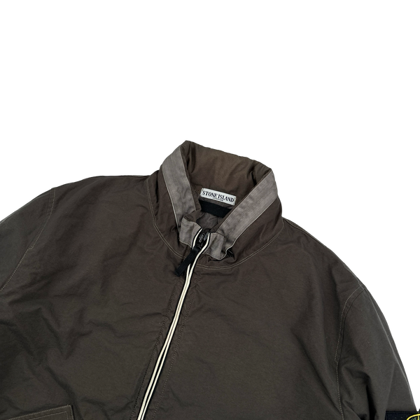 Stone Island 2011  Brown Reps Nylon-R Zipped Bomber Jacket - XXL