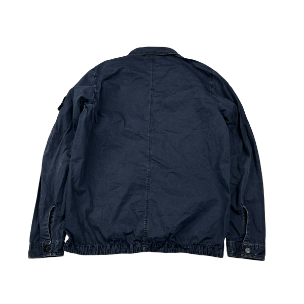 Stone Island 2019 Black Cotton Zipped Overshirt - Small