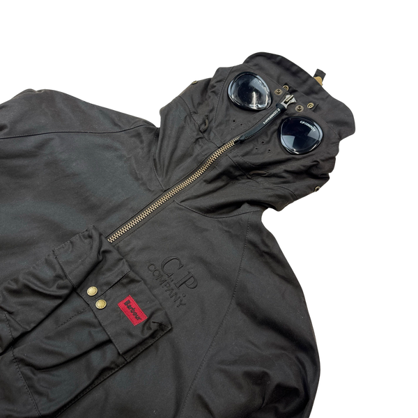 CP Company x Barbour Dark Grey Explorer TC Wax Jacket - Small