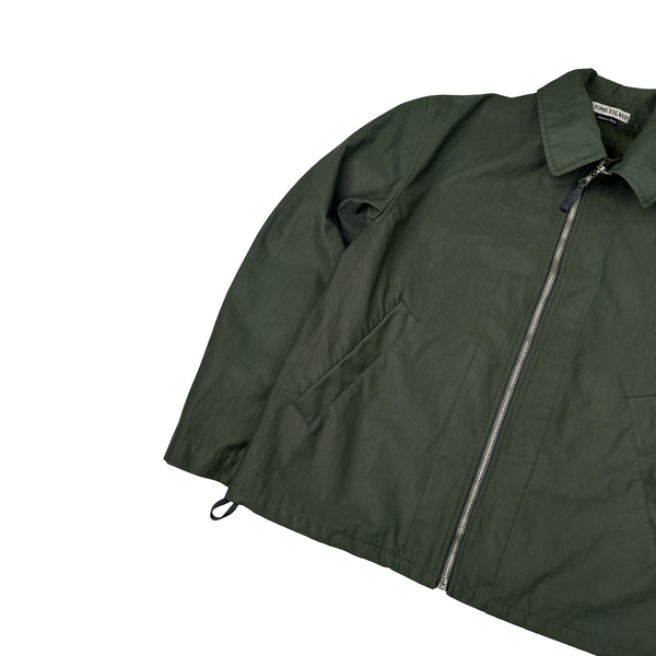 Stone Island Khaki Nylon Vintage SS2000 Zipped Jacket - Large