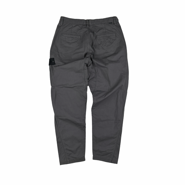 Stone Island 2019 Grey Shadow Project Enzyme Treated Trousers - Medium