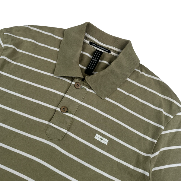 Stone Island 2007 Denims Green Striped Polo - XL