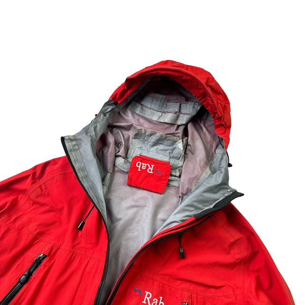 RAB Event Red Colour Block Zipped Waterproof Raincoat - Large