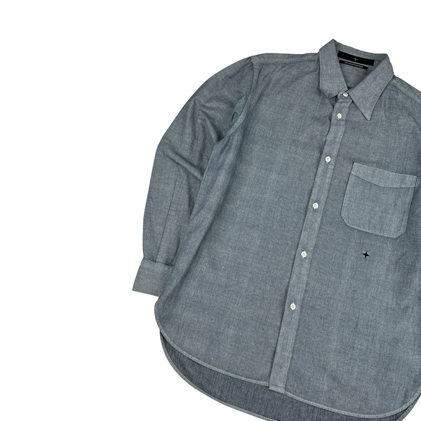 Stone Island Vintage 2002 Light Denim Cotton Shirt - Medium