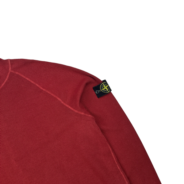 Stone Island 2003 Red Cotton Pullover Knit - XXL