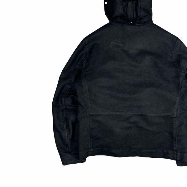 CP Company 2004 Vintage Black Hand Painted Mole Skin Archive Goggle Jacket - XL