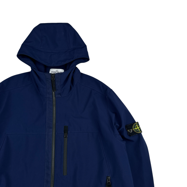 Stone Island 2018 Navy Blue Soft Shell R Jacket - 3XL