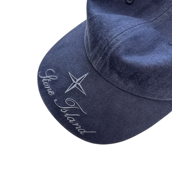 Stone Island X Supreme 2023 NEW Navy Cotton Spellout Cap