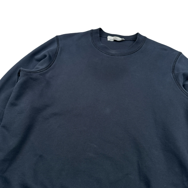 Stone Island 2024 Navy Cotton Crewneck Jumper - Small