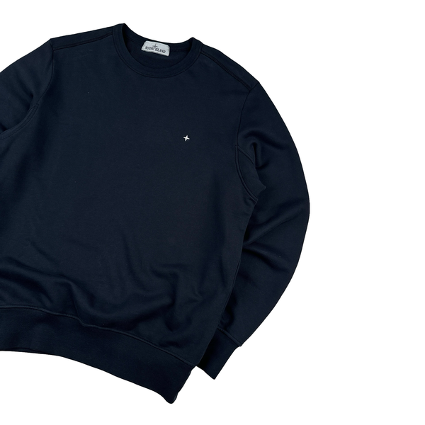 Stone Island Stellina Navy Crewneck Sweatshirt - Medium