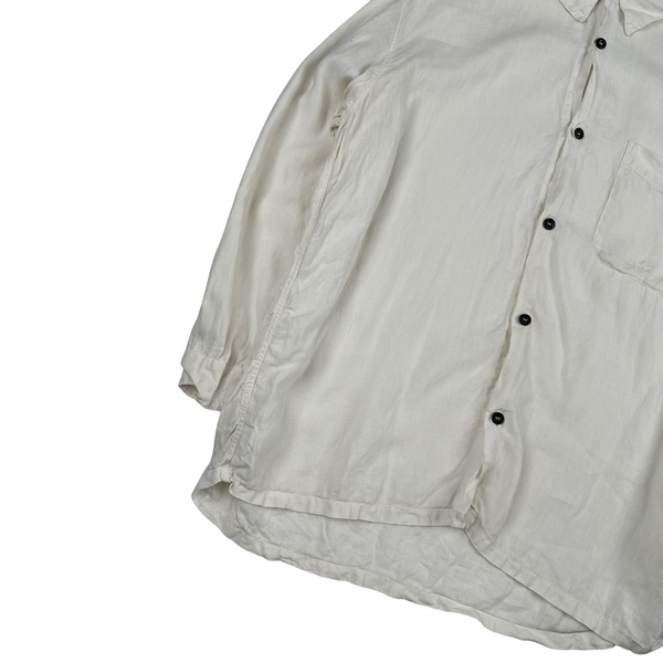 Stone Island Vintage 2001 Linen Longsleeve Buttoned Compass Shirt - XL
