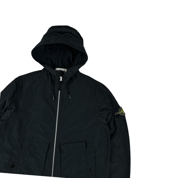 Stone Island 2021 Black Micro Reps Parka Jacket - Large