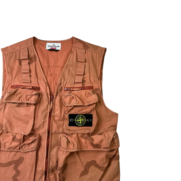 Stone Island x Supreme Brushed Cotton 2C Camo OVD Vest - Large