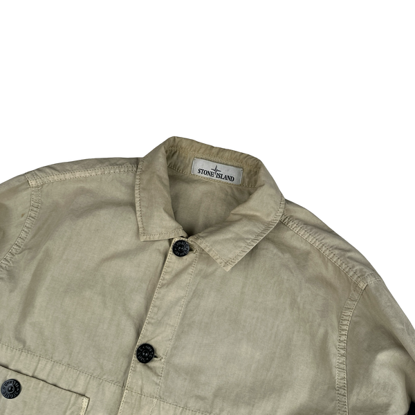 Stone Island 2021 Beige Cotton Overshirt - Small