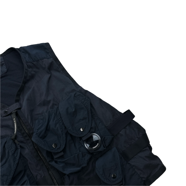 CP Company Navy 50 Fili Utility Vest - Medium