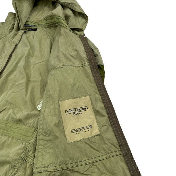 Stone Island 2009 Denims Green Cotton Mesh Pocket Emblem Lightweight Jacket - Medium