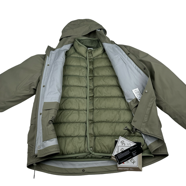 CP Company Silver Sage Gore-Tex Down Lined Dual Layer Jacket - XXL