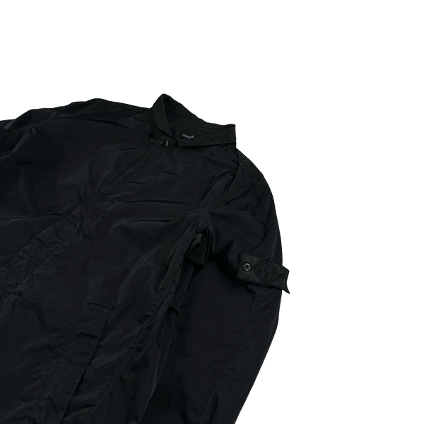 Stone Island 2015 Shadow Project Black Hollowcore Metal Long Jacket - XL