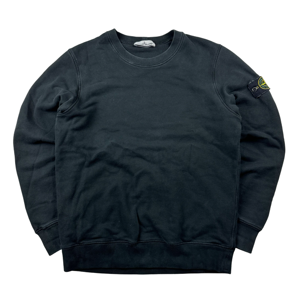 Stone Island 2021 Black Cotton Crewneck Sweatshirt - Medium