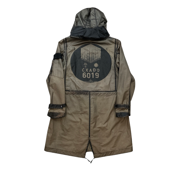 Stone Island 2014 Brown Shadow Project DPM Grid-R Inverse Long Jacket - Large