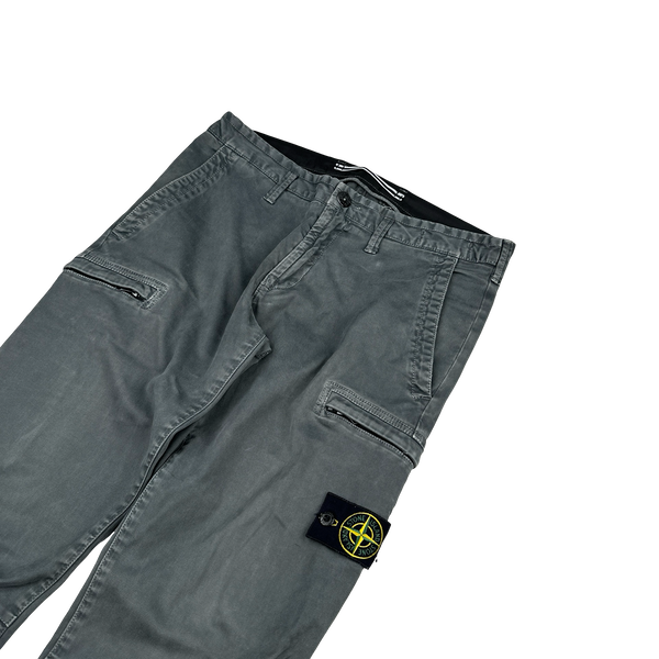 Stone Island 2019 Grey Cotton SK Cargo Trousers - 32"
