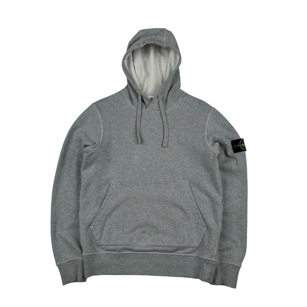 Stone Island 2020 Grey Cotton Pullover Hoodie - Small