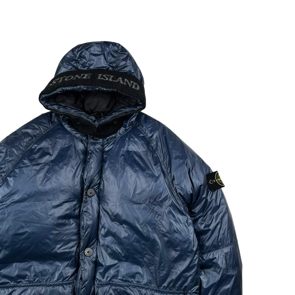 Stone Island 2018 Blue Pertex Quantum Y Down Long Puffer - XXL