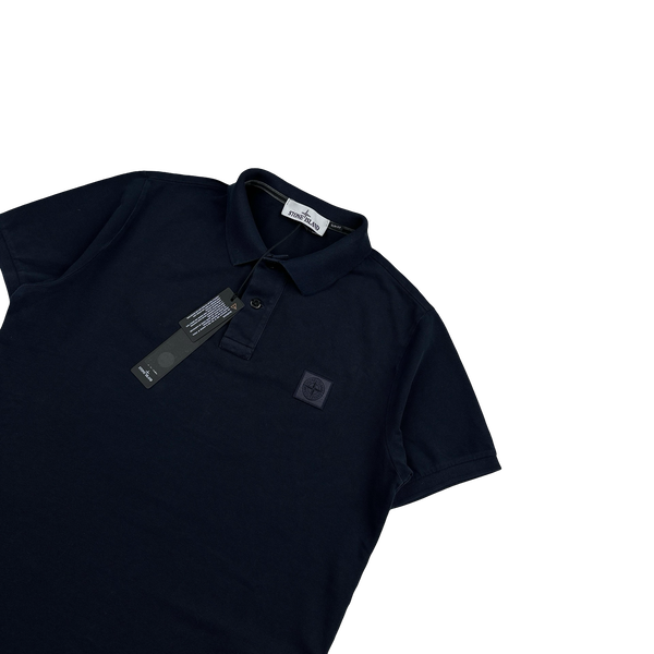 Stone Island 2022 Navy Cotton Polo Shirt - Medium