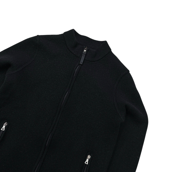 Prada Black Wool Zipped Cardigan - XS
