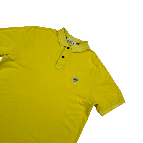 Stone Island 2016 Yellow Slim Fit Polo Shirt - XXL