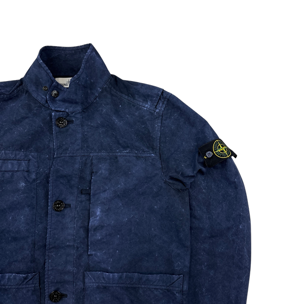 Stone Island Blue David TC Dust Colour Treatment Jacket - Medium
