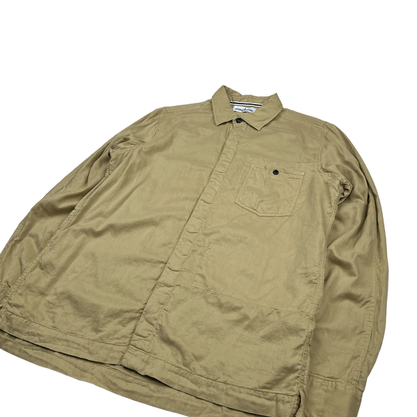 Stone Island 2012 Yellow Linen Lightweight Shirt - Large