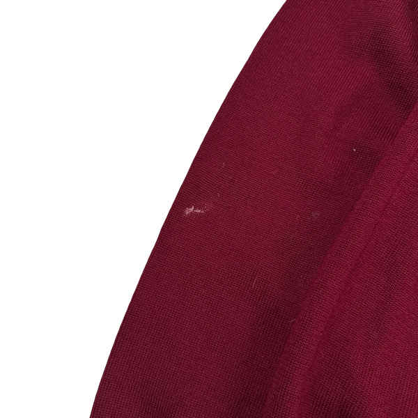 Fred Perry Red Wool V Neck Knit - Large