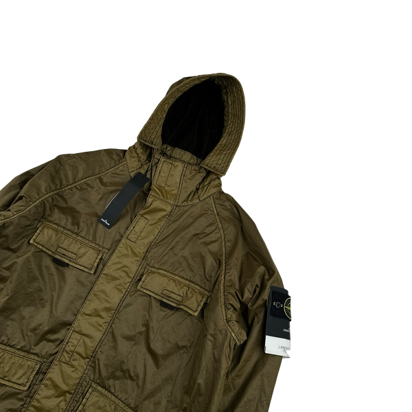 Stone Island 2018 Brown Lamy Flock Multipocket Jacket - Large