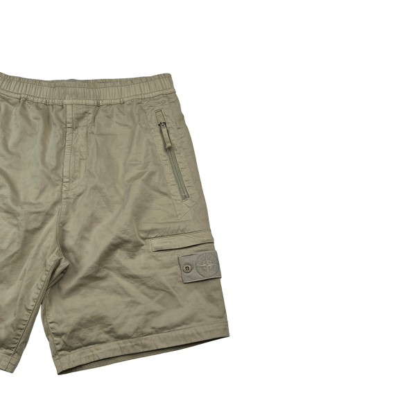 Stone Island 2021 Tan Ghost Comfort Fit Shorts - 32"