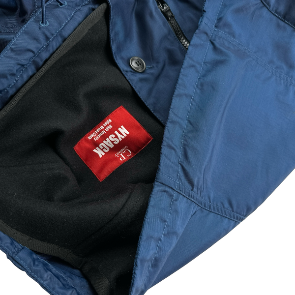 CP Company Blue Nysack Shimmer Multipocket Goggle Jacket - Small