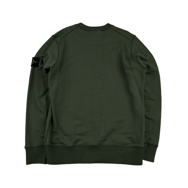 Stone Island 2020 Olive Green Crewneck Sweatshirt - Medium