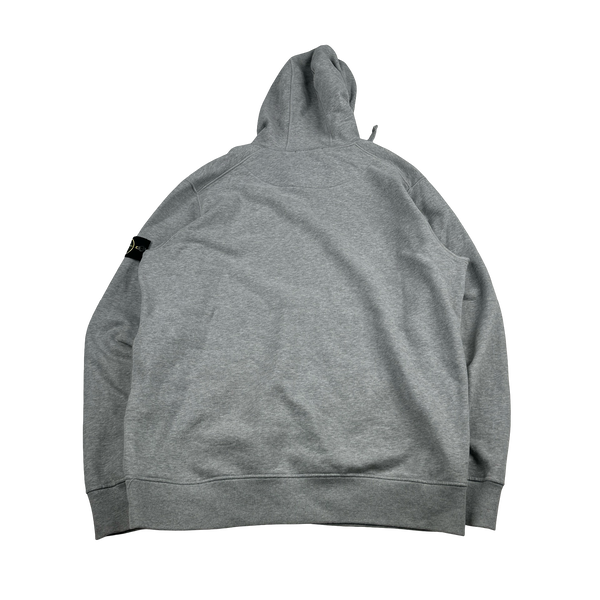 Stone Island 2022 Grey Pullover Cotton Hoodie - XXL