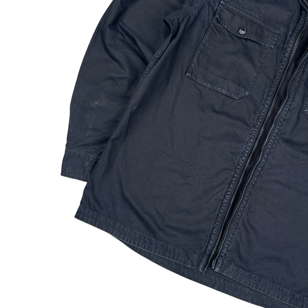 Stone Island 2015 Navy Thick Cotton Overshirt - XXL
