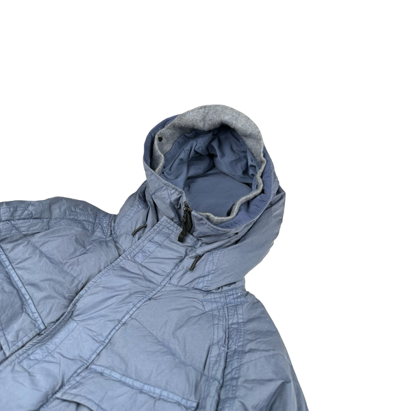 Stone Island 2022 Blue Garment Dyed Crinkle Reps R-NY Down TC Puffer - Small