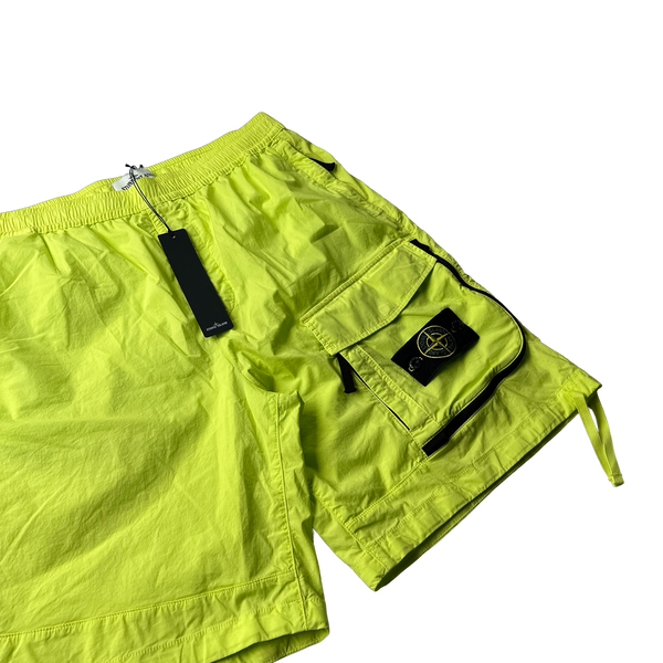 Stone Island 2016 Neon Yellow Cargo Shorts - 34"