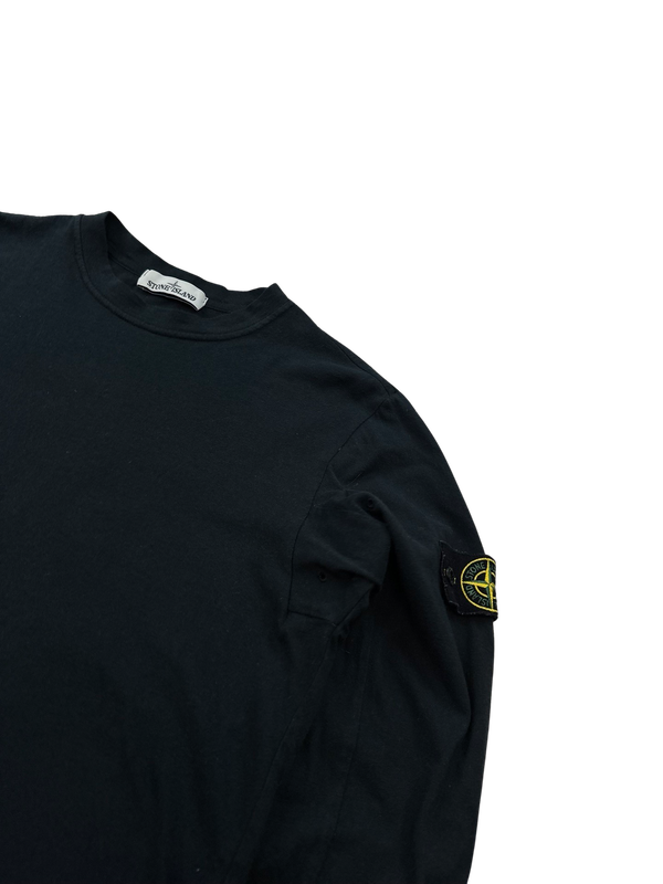Stone Island 2017 Black Longsleeve Cotton Top - Medium