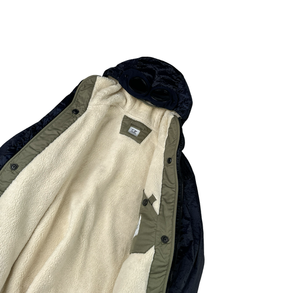 CP Company Navy Kan D Sherling Lined Goggle Jacket - XL