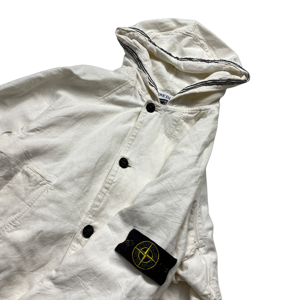 Stone Island 2003 White Vintage Compact Jacket - Small