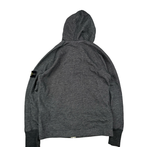 Stone Island 2016 Grey Waffle Knit Hoodie - Medium