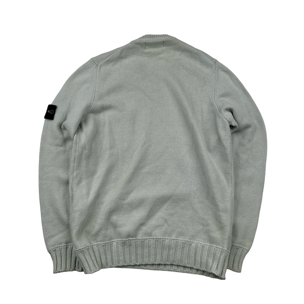 Stone Island 2017 Pale Blue Wool Crewneck - Large