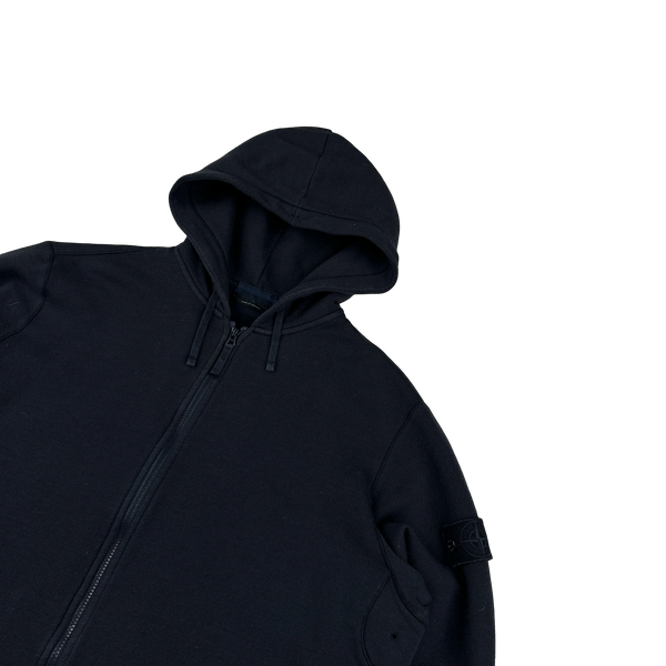 Stone Island 2023 Navy Ghost Piece Wool Blend Hooded Heavyweight Jumper - 3XL