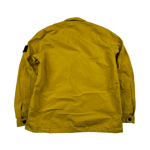 Stone Island 2018 Yellow Cotton Zipped Overshirt - Large