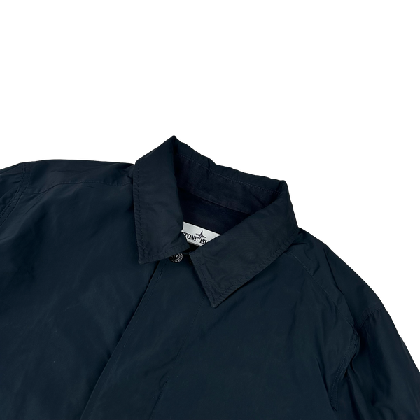 Stone Island 2015 Navy Micro Reps Trench Coat - Large