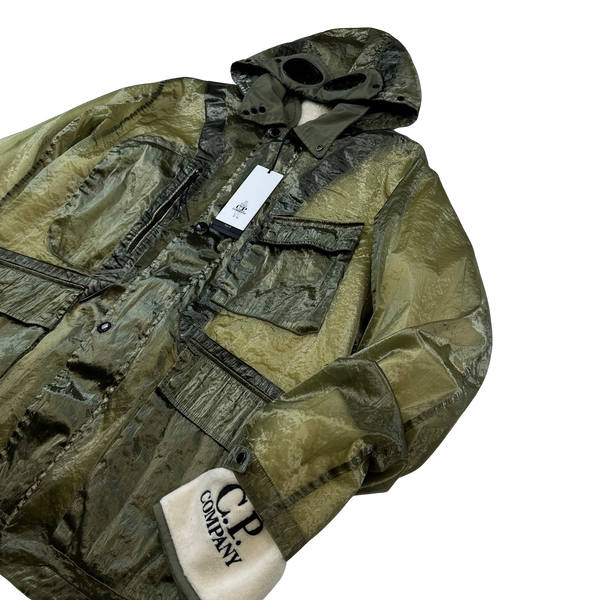 CP Company Green Kan D Shearling Lined Goggle Jacket - Large